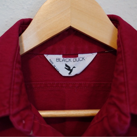 Black Duck Red thick button down - Picture 2 of 4